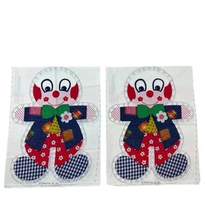 Vintage Springs Mills 1975 Cut and Sew Fabric Clowns